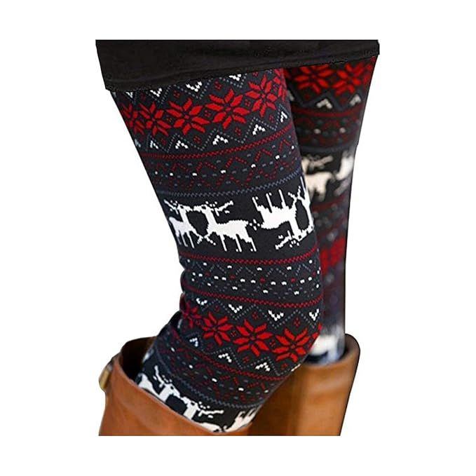 Sipaya Women's Brushed Christmas Ankle Length Seasonal Printed Leggings S-3XL | Amazon (US)