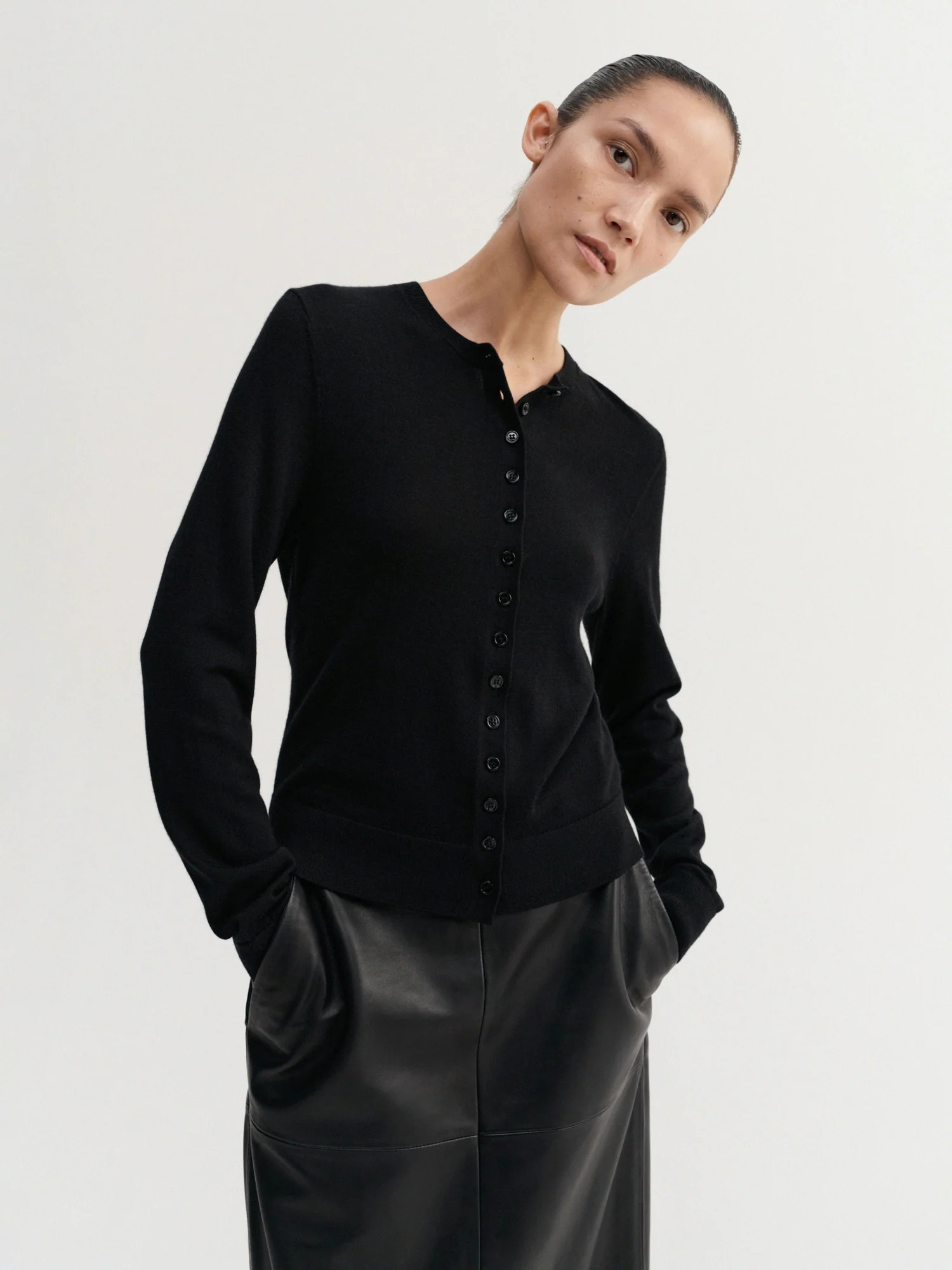Hayla Cardigan, black | Almada Label