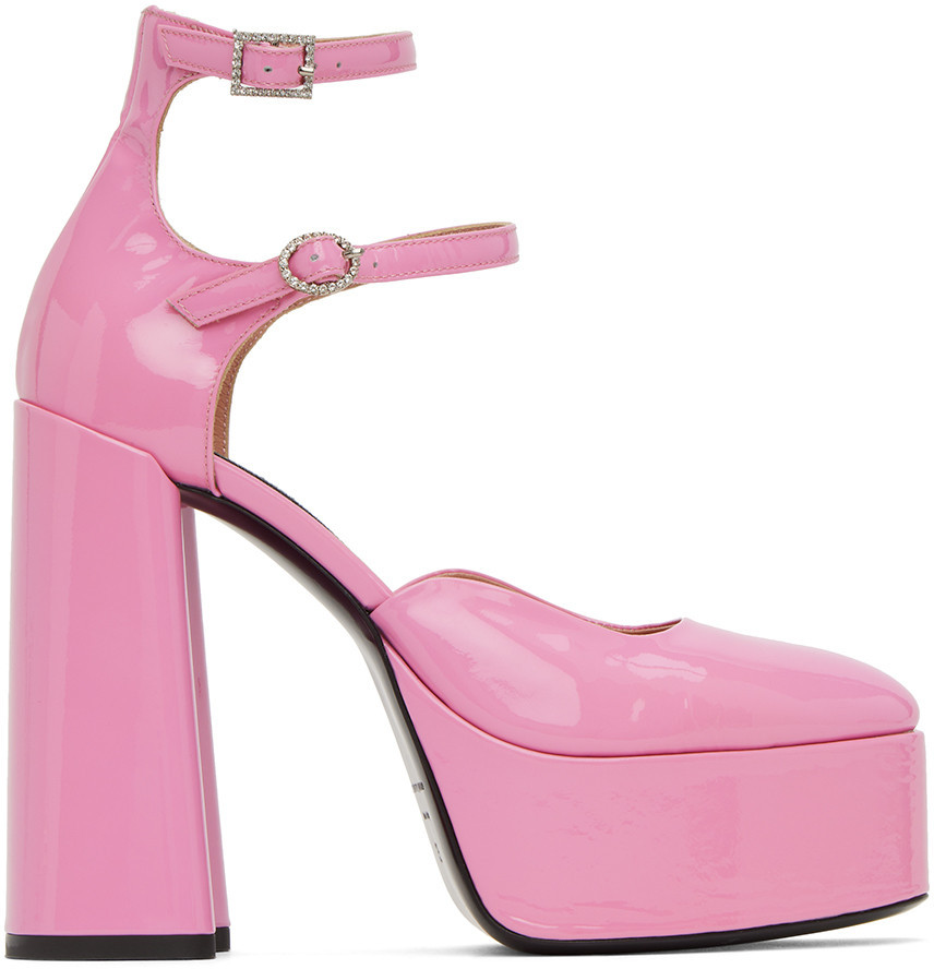 Les Petits Joueurs Pink Sole Jane Heels | SSENSE