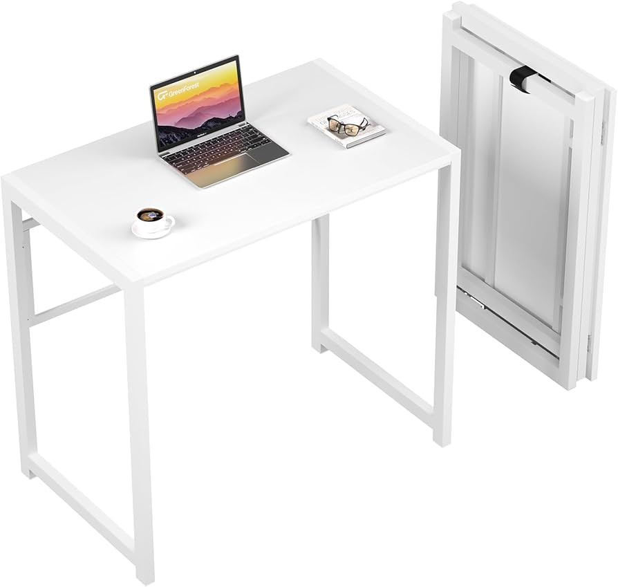 GreenForest Folding Desk for Small Spaces,31.5 in No-Assembly Small Computer Desk for Home Office... | Amazon (US)