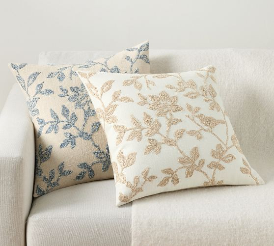 Hermosa Floral Embroidered Pillow | Pottery Barn (US)