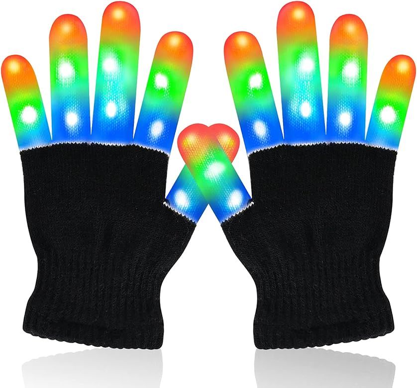 Dodosky Gifts for Girls Age 5 6 7 8, LED Gloves for Kids Toys for 4-10 Year Old Boys Girls - Stoc... | Amazon (US)