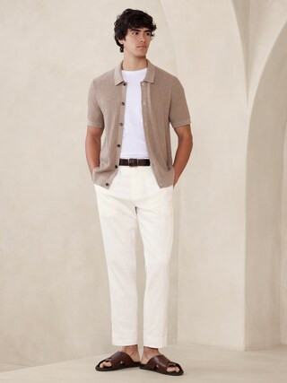 Tailored-Fit Linen-Blend Trouser | Banana Republic Factory