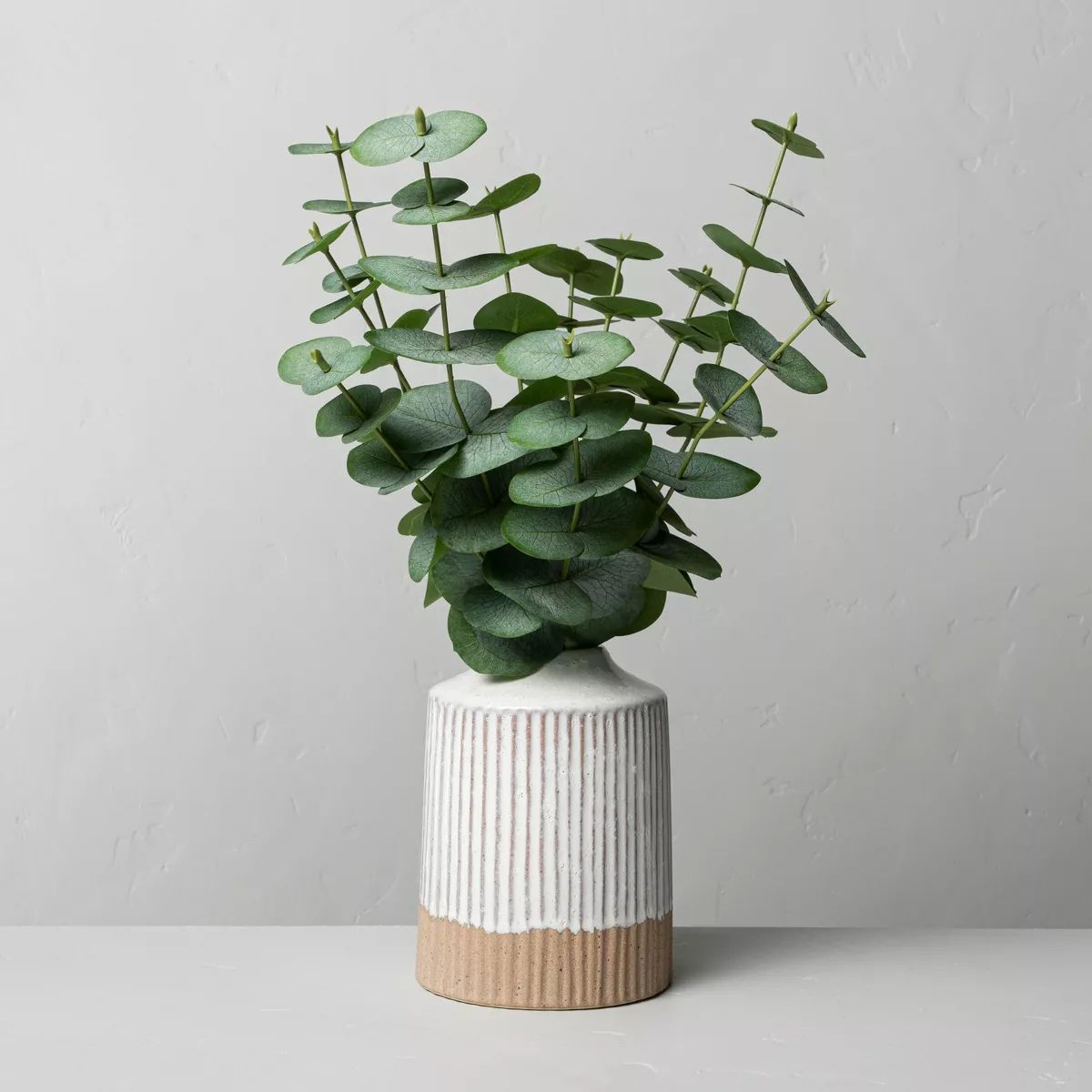 Faux Eucalyptus Arrangement - Hearth & Hand™ with Magnolia: Indoor Greenery in Ceramic Pot | Target