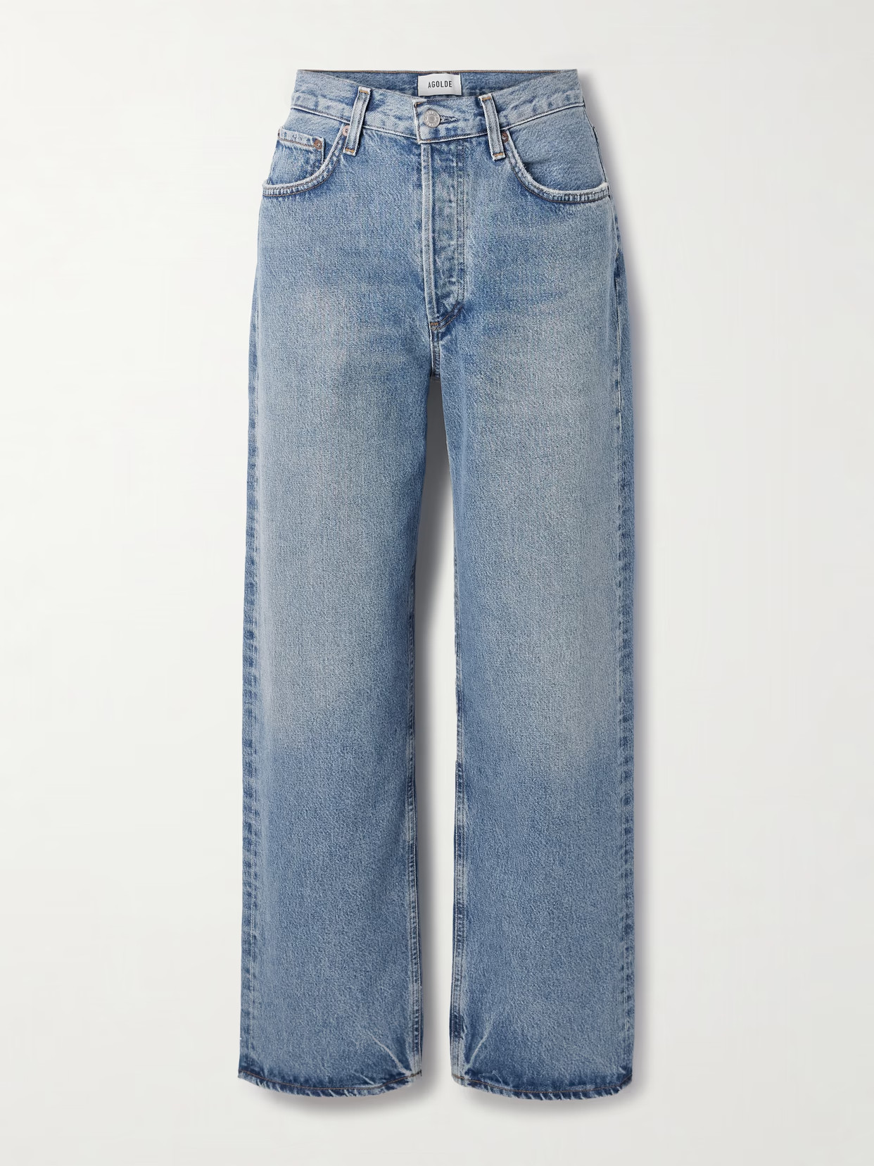 AGOLDE - Henson Mid-rise Straight-leg Jeans - Mid denim | NET-A-PORTER (UK & EU)