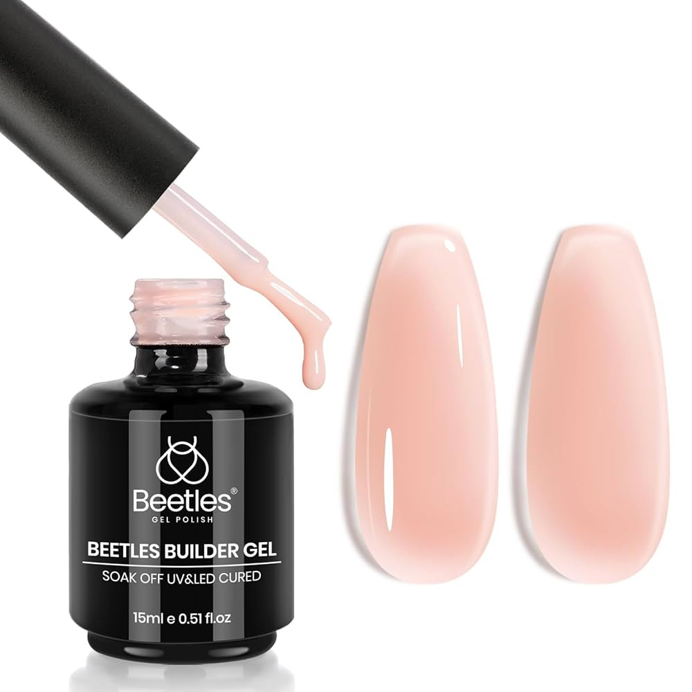 Beetles Builder Gel for Nails,0.51 OZ 7 in 1 Nude Jelly Builder Nail Gel Color for Building Apex ... | Amazon (US)