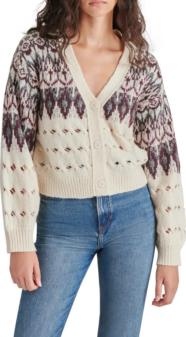 Steve Madden Irisa Fair Isle Cardigan | Nordstromrack | Nordstrom Rack