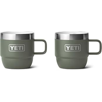 YETI Rambler 6 oz Stackable Mug, Stainless Steel, Vacuum Insulated Espresso/Coffee Mug, 2 Pack, C... | Amazon (US)
