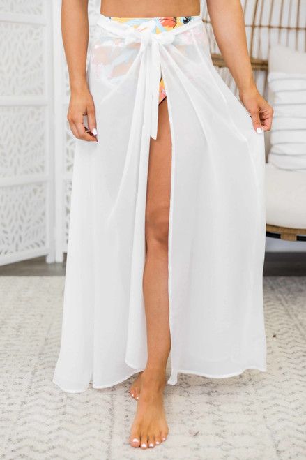 White Sand Dreams Sarong White | The Pink Lily Boutique
