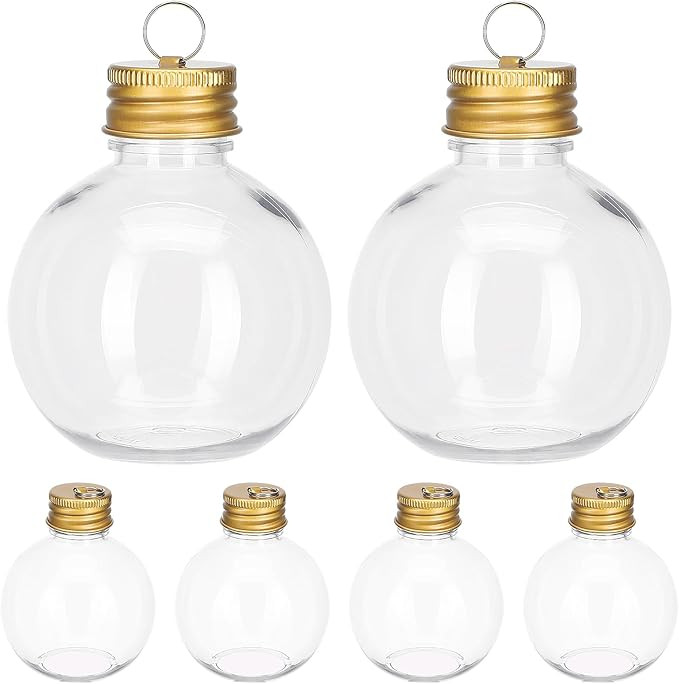 Milisten Christmas Drink Balls 10pcs Clear Ornament Balls Christmas Fillable Booze Tree Ornaments... | Amazon (US)