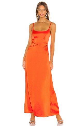 NBD Mieko Gown in Red Orange from Revolve.com | Revolve Clothing (Global)