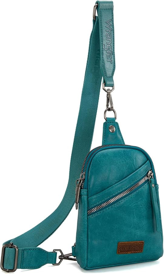 Wrangler Small Sling Bag for Women Fanny Packs Crossbody Bags Chest Bag Cross Body Purse for Trav... | Amazon (US)