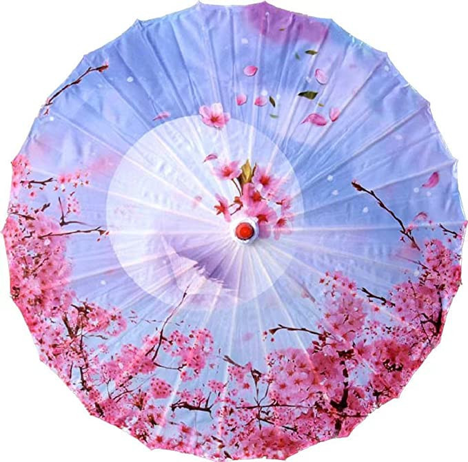 Bestage 33" Handmade Oiled Parasol Bamboo Silk Umbrella Chinese Japanese Art Classical Dance Umbr... | Amazon (US)