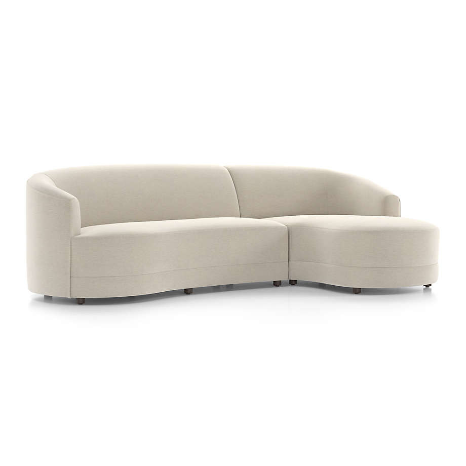 Infiniti 2-Piece Curve Back Sectional Sofa + Reviews | Crate & Barrel | Crate & Barrel