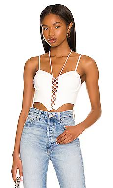 NBD Kaya Bustier Top in White from Revolve.com | Revolve Clothing (Global)