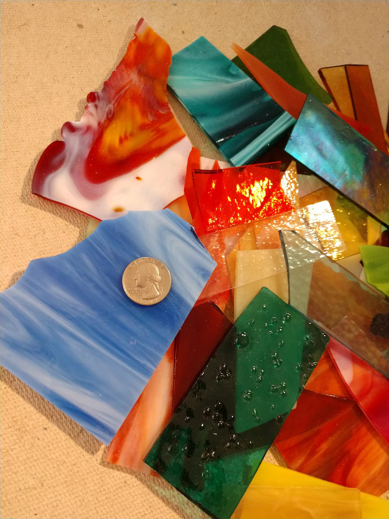 3 Lbs. Stained Glass Scraps - Etsy | Etsy (US)