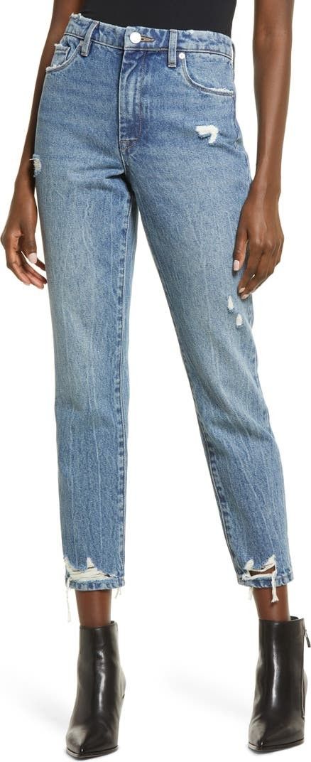 The Madison Ripped Crop Straight Leg Jeans, Straight Leg Jeans, Fall Outfits Women, Distressed Jeans | Nordstrom