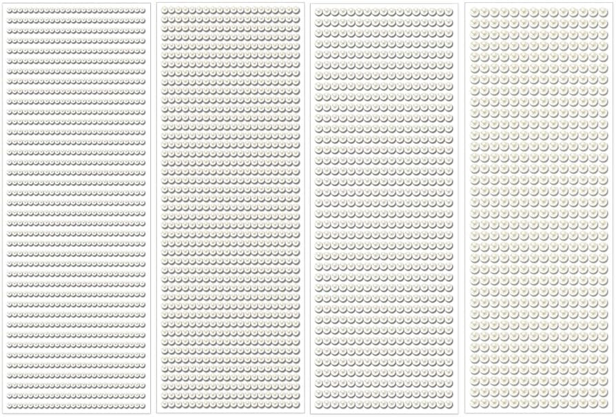 1799pcs Self Adhesive Face Pearl Gems Stickers, Hair Gems Rhinestones Stickers, Bling Jewels for ... | Amazon (US)