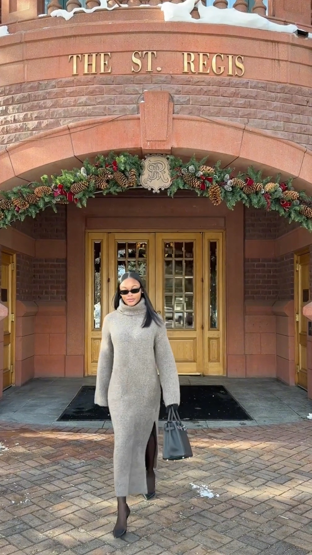 I wore this sweater dress for lunch and shopping in Aspen. It is a bit oversized so I would suggest sizing down if you are in-between sizes. Also linking the black tights I’ve been wearing all season! Such good quality.

#LTKHoliday #LTKSeasonal #LTKTravel
