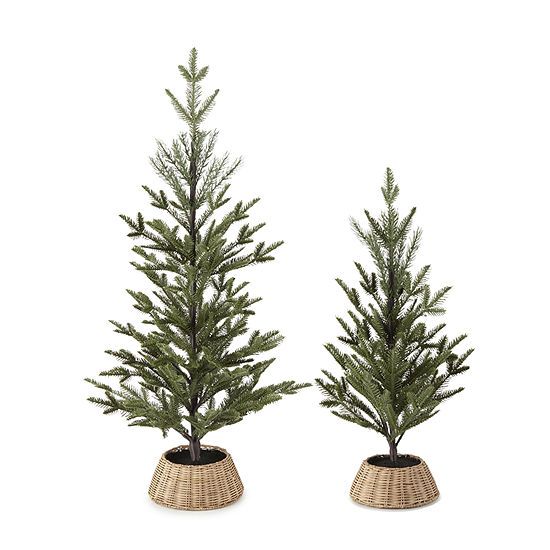 North Pole Trading Co. Willow Basket Base Christmas Tabletop Tree | JCPenney