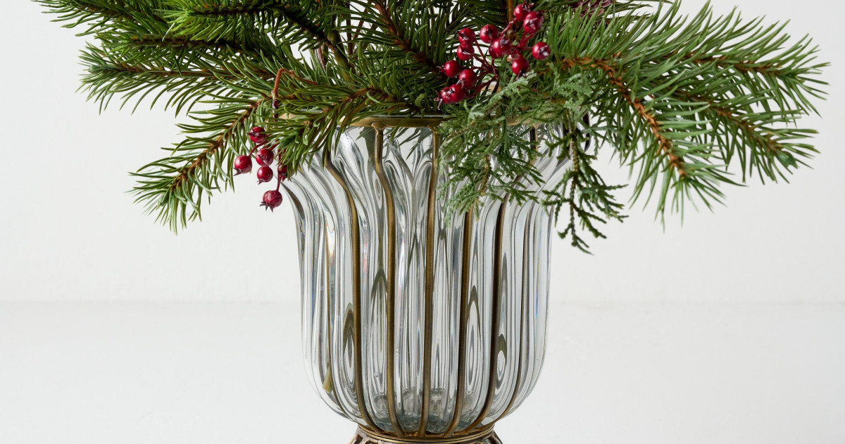 Diana Glass and Metal Vase | Magnolia