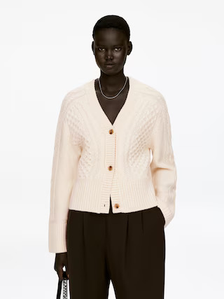 Zopfstrickjacke aus Wolle | Arket EU