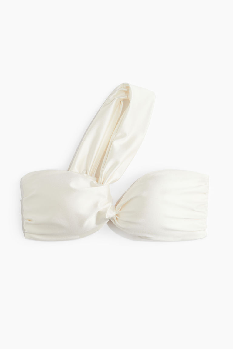 H & M - Padded Bandeau Bikini Top - White | H&M (US + CA)