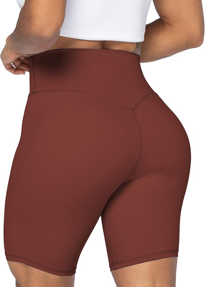 Sunzel No Front Seam High Waist Biker Shorts for Women, Squat Proof Yoga Workout Gym Bike Shorts | Amazon (US)
