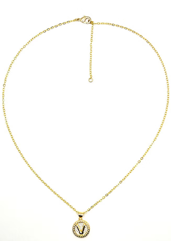 Lustre Initial Necklace | Eloquii