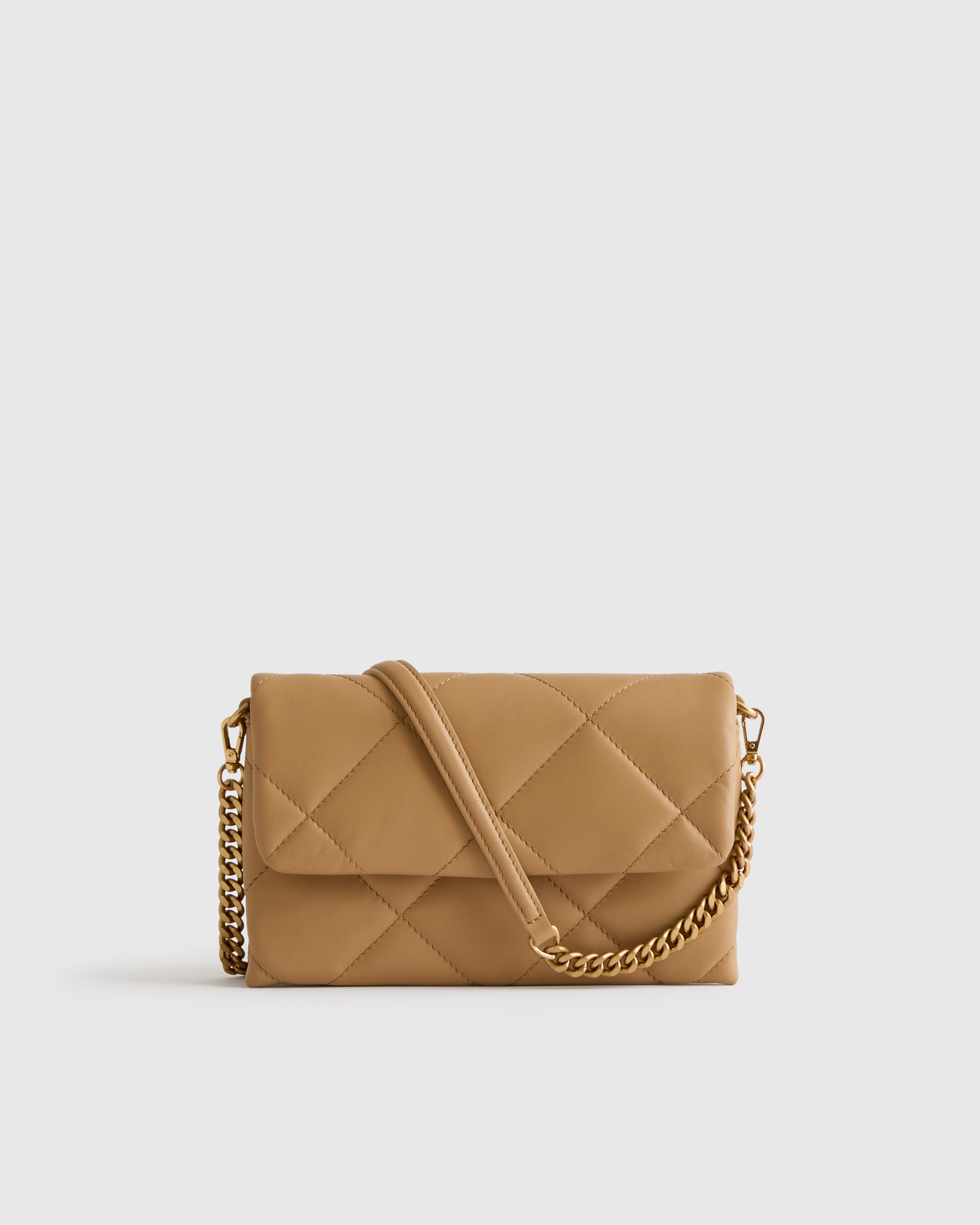 Italian Leather Puff Quilted Wallet Crossbody | Quince