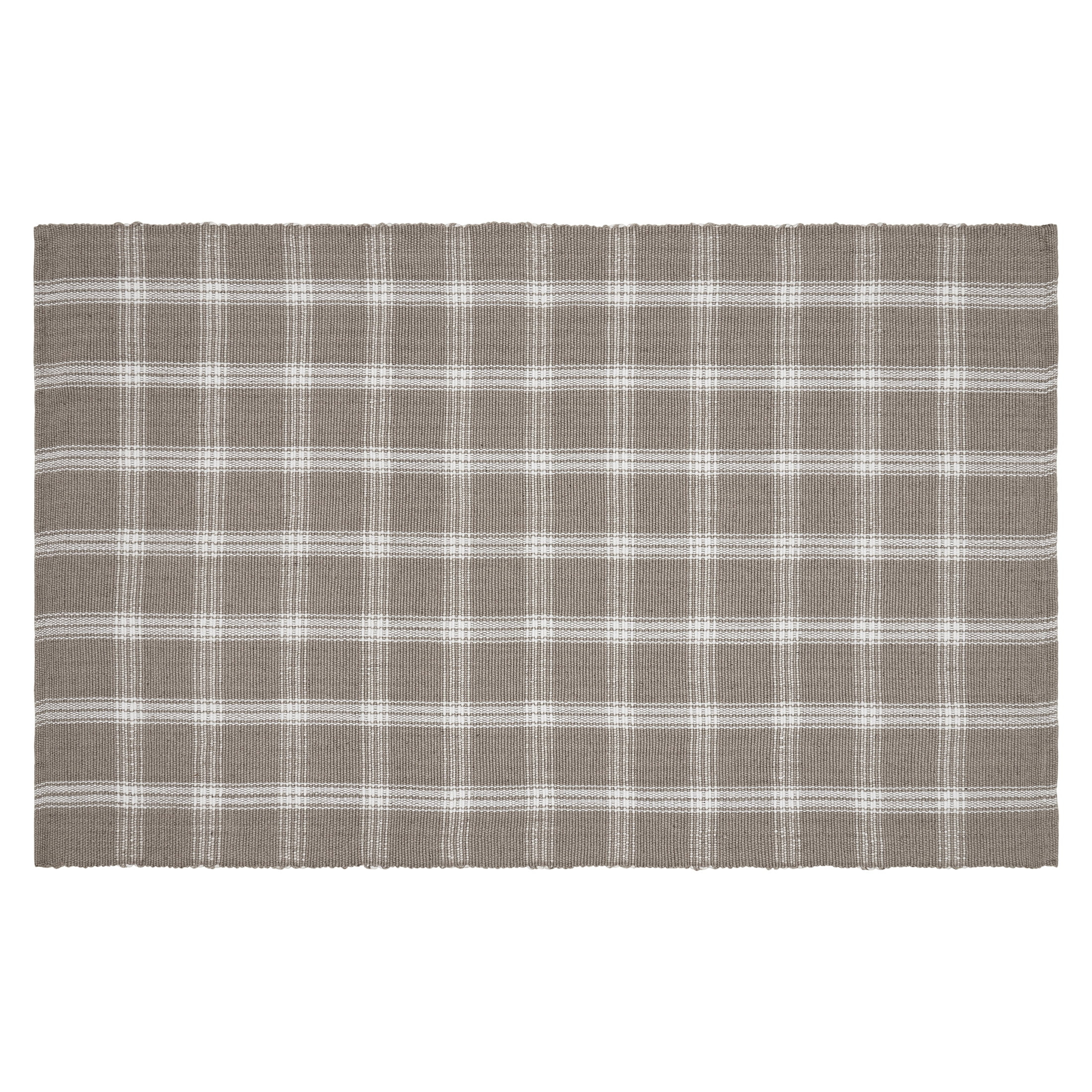 My Texas House Taupe Tanner Check Indoor/Outdoor Layering Rug, 38" x 58" | Walmart (US)