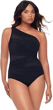 Miraclesuit Women's Slimming Swimwear JENA One Shoulder Tummy Control One Piece Swimsuit Bathing ... | Amazon (US)