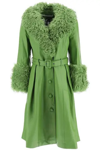 Saks potts foxy leather and shearling long coat | Residenza725 US