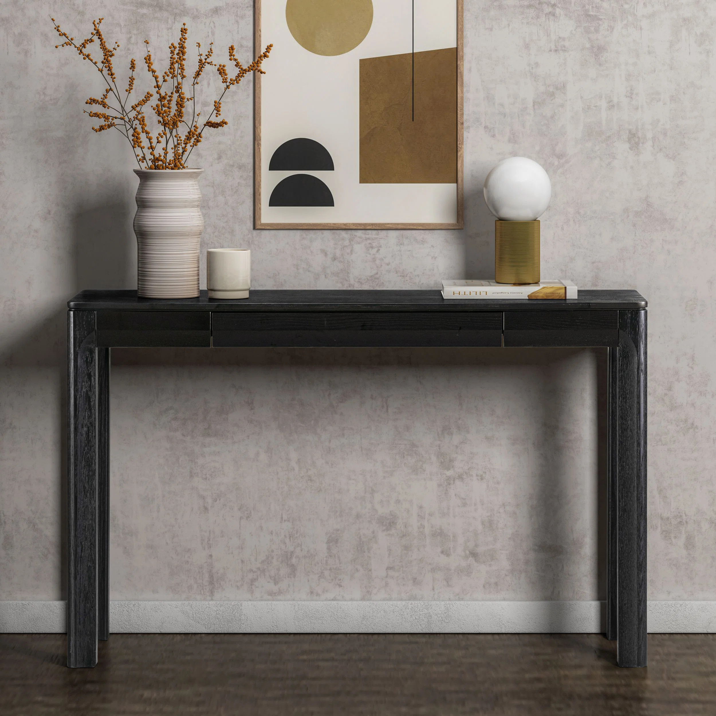 NTC  Flow Modern Wooden Rectangle Console Table with Hidden Drawer – Waterproof & Heat Resistan... | Wayfair North America