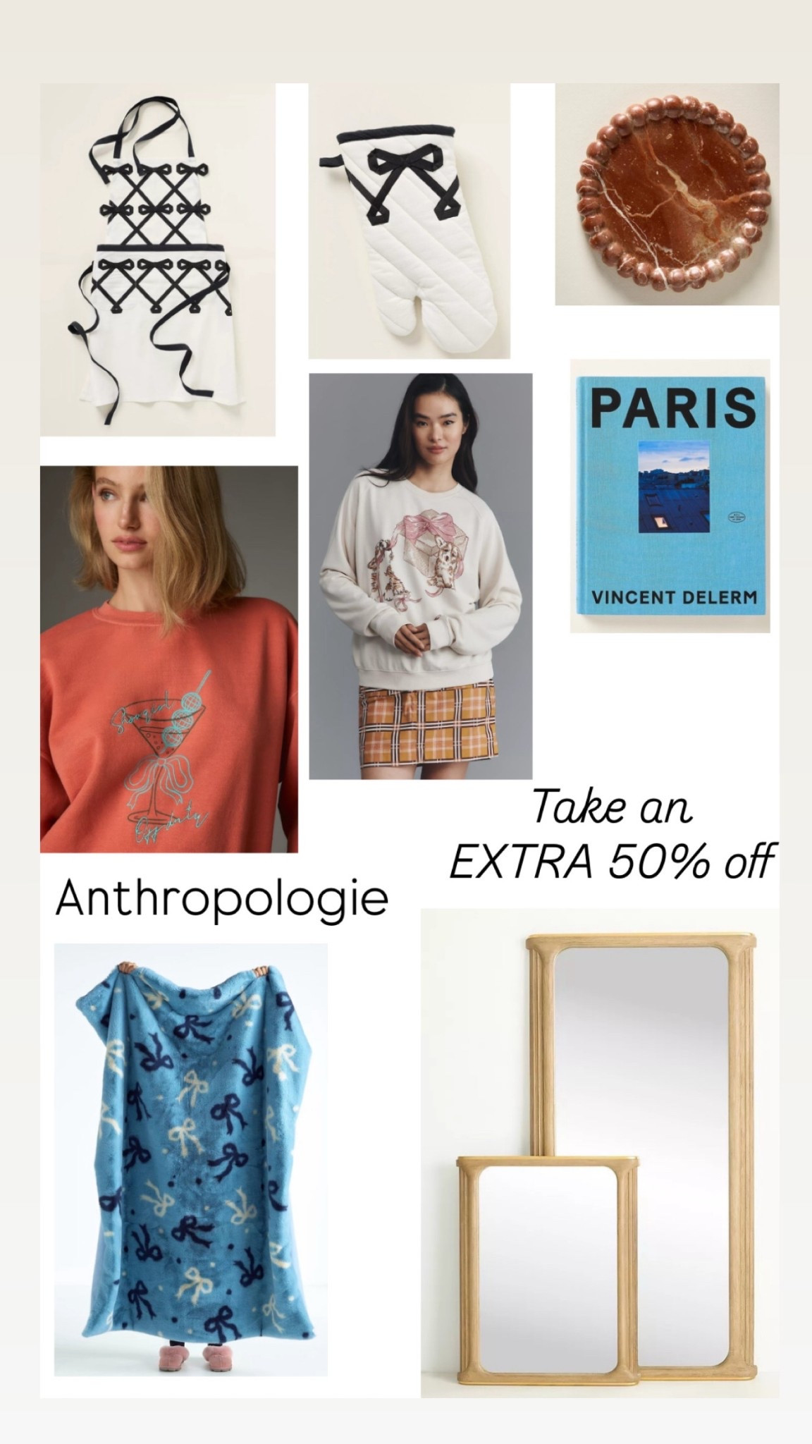 Take an extra 50% off at Anthropologie! 

#LTKGiftGuide #LTKFindsUnder50 #LTKSaleAlert