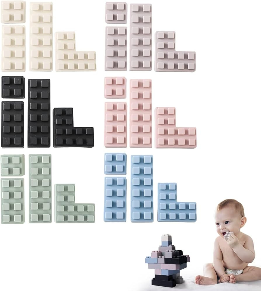 bopoobo Stacking Toys Soft Building Blocks, Silicone Montessori Educational Toy Toddler Sensory L... | Amazon (US)