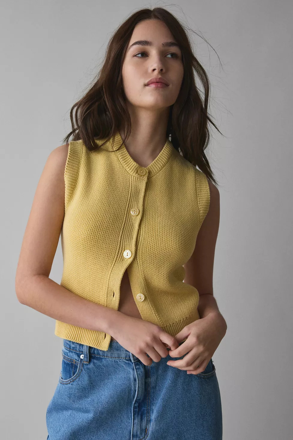 BDG Santorini Cropped Sweater Vest | Urban Outfitters (US and RoW)