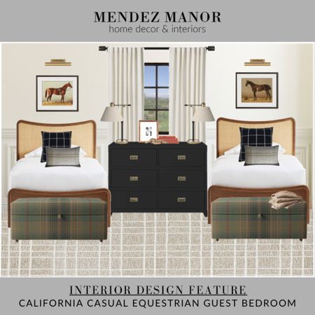 California Casual Equestrian Guest Bedroom Design 🐎

#guestroom #twinbed #equestrian

#LTKStyleTip #LTKHome #LTKSaleAlert