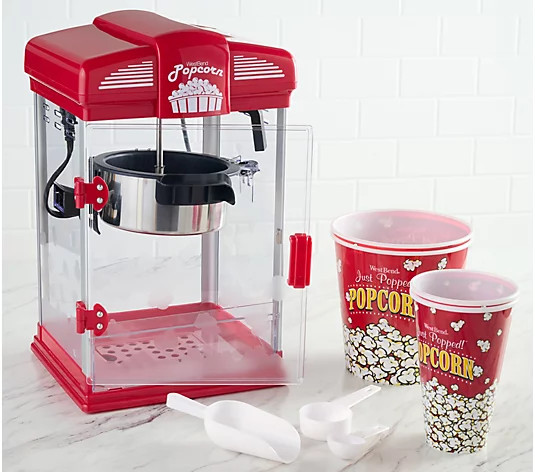 WestBend Theater Crazy 4-Quart Popcorn Machine Bundle - QVC.com | QVC