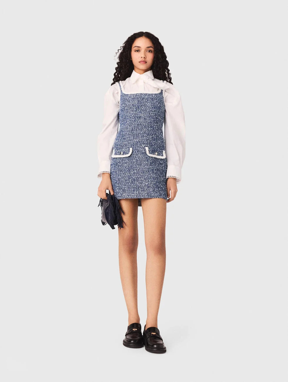 Short tweed dress Blue for Women | Maje | Maje US