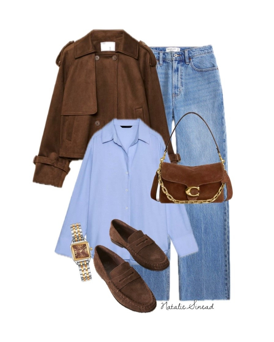 Casual chic Autumn outfit 

Casual meets chic 🤎
Classic blue paired with browns and denim. Perfect for Autumn 🍂

#outfitinspiration #autumnstyle #whattowear #fallstyle #everydayoutfits 
Denim jeans, blazer, brown tones, suede, street style, chic style, casual chic, minimal style, transitional style, virtual stylist, style inspo, how to wear

#LTKstyletip #LTKFashionMonth #LTKautumn