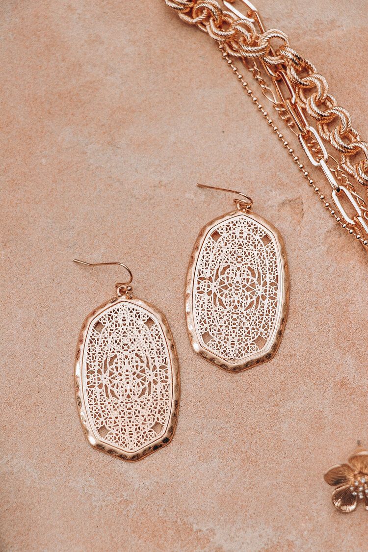 Gold Laser Cut Earrings | The Gilded Hive