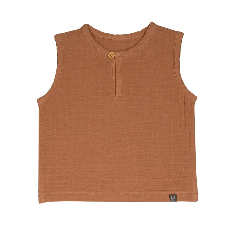 Modern Moments by Gerber Baby Boy Casual Sleeveless Top and Short Outfit Set, Sizes 0/3 Months - ... | Walmart (US)