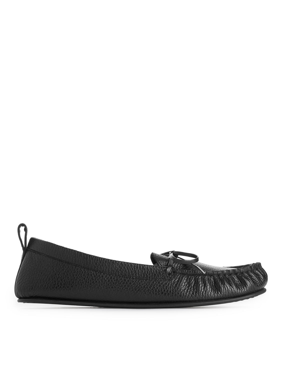 Moccasin Leather Loafers - Black | ARKET (US&UK)