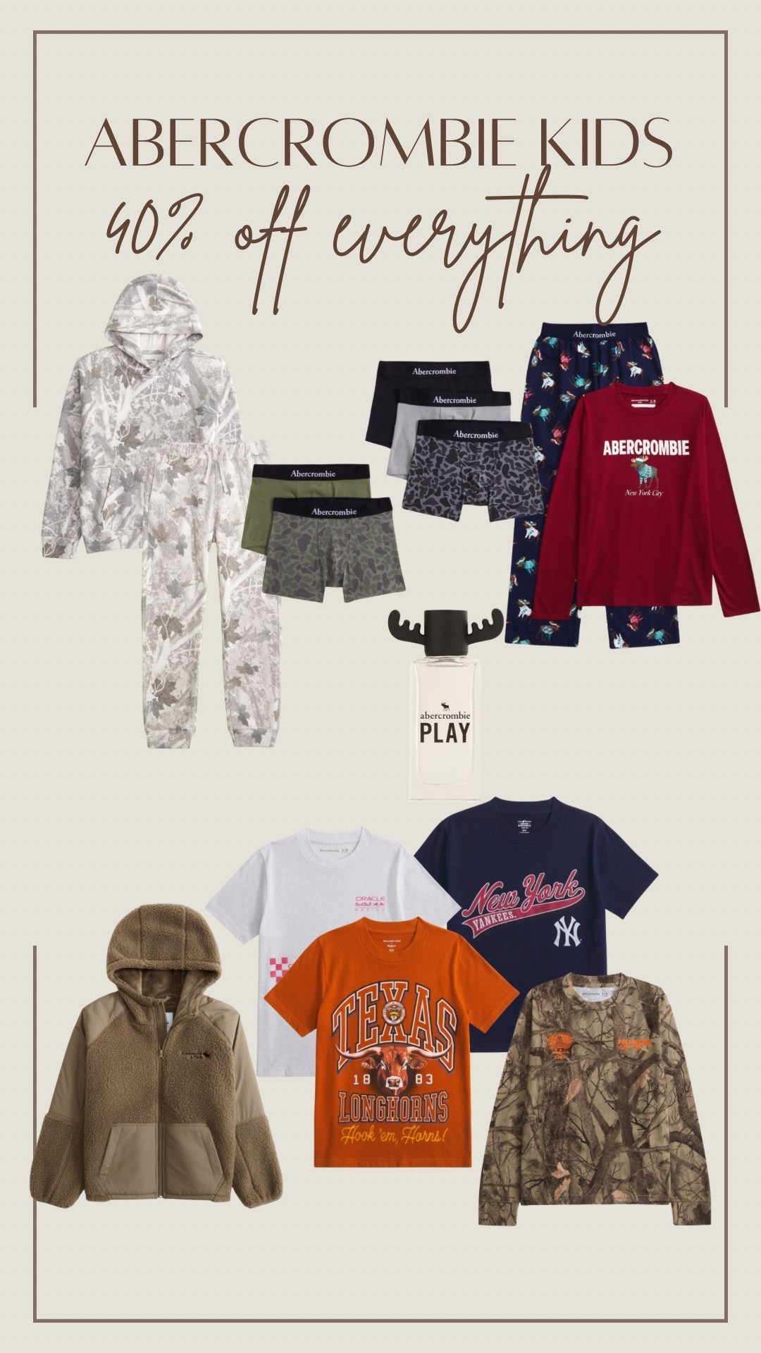 Abercrombie kids 40% off everything! #abercrombie #afkids #ltksalealert #ltkkids 