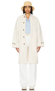 Polo Ralph Lauren Balmacaan Coat in Natural from Revolve.com | Revolve Clothing (Global)