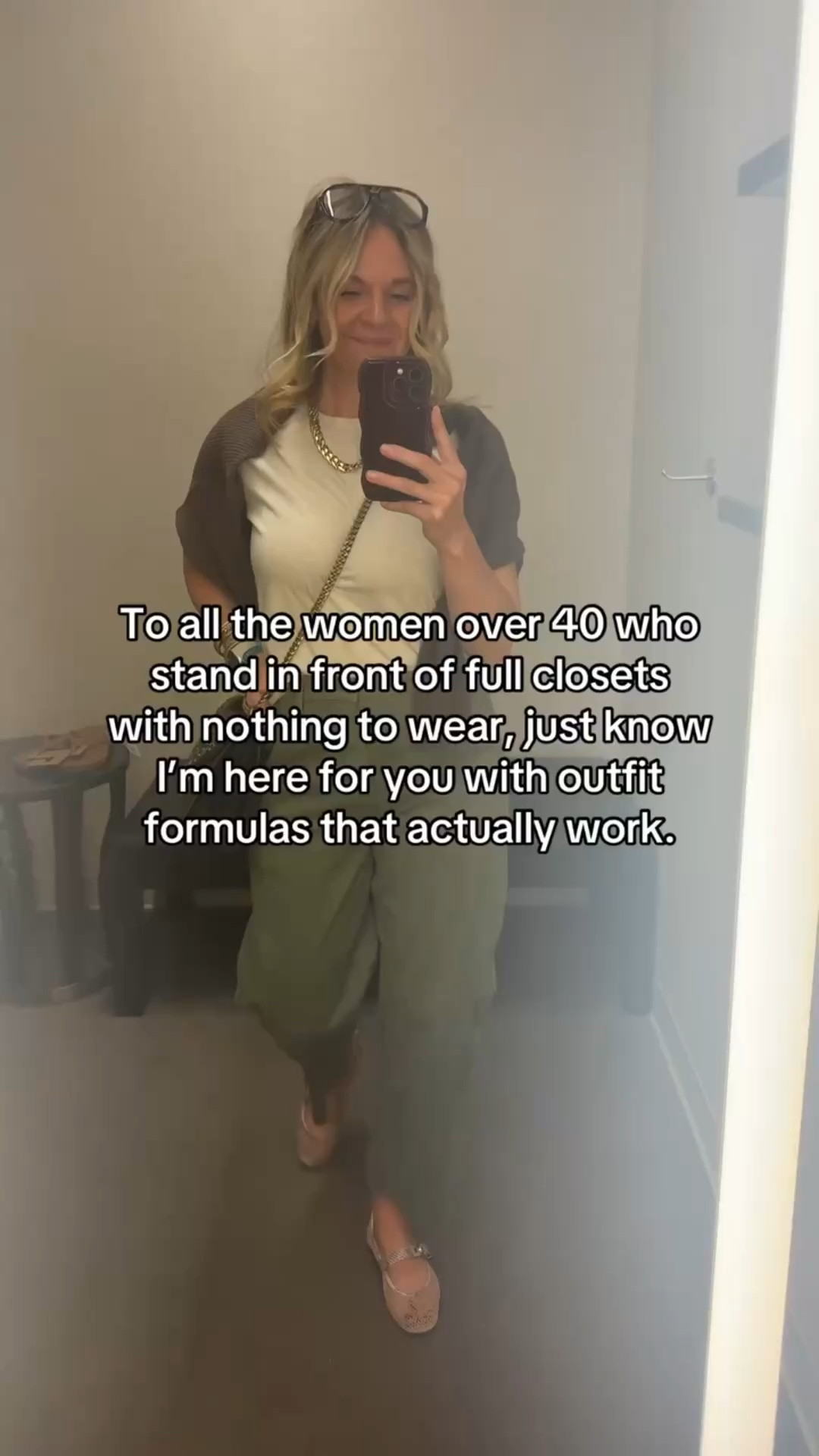 Your closet isn’t the problem—it’s that nothing works together. 

Build 3-5 outfit formulas you can repeat endlessly. Examples: jeans + fitted top + blazer + loafers. Wide-leg pants + tucked tee + heels. Midi skirt + sweater + ankle boots. 

Once you have your formulas, getting dressed becomes automatic. No more staring at your closet feeling stuck. 

✨ Follow for outfit formulas that make life easier 
💬 Comment FORMULAS to work with us