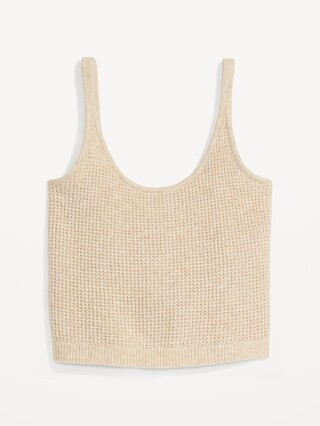 Cropped Waffle-Knit Lounge Cami Tank Top for Women | Old Navy (US)