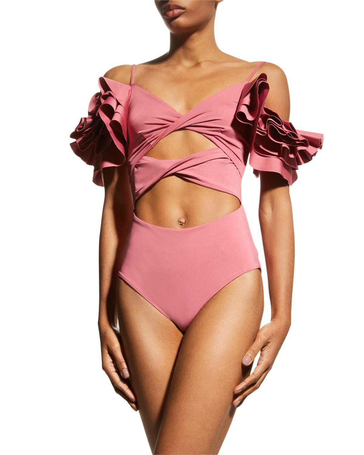 Coral One-Piece Swimsuit () | Neiman Marcus