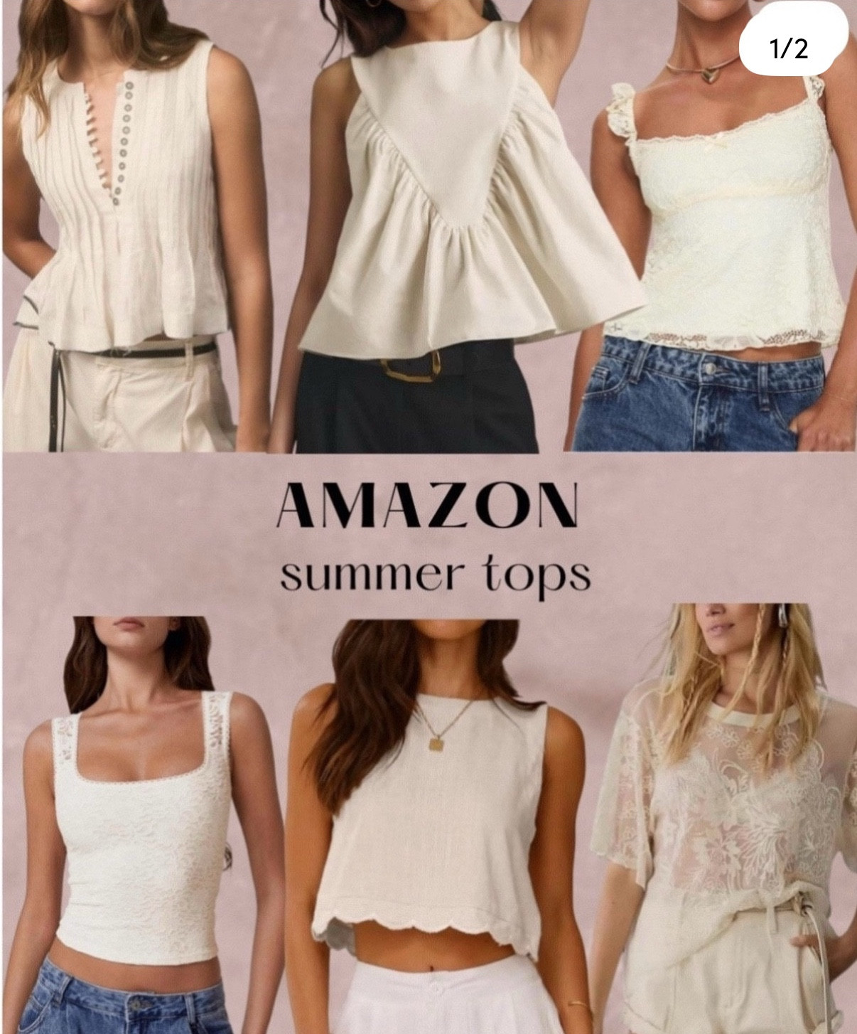 Neutral summer tops #summertop #summertops 